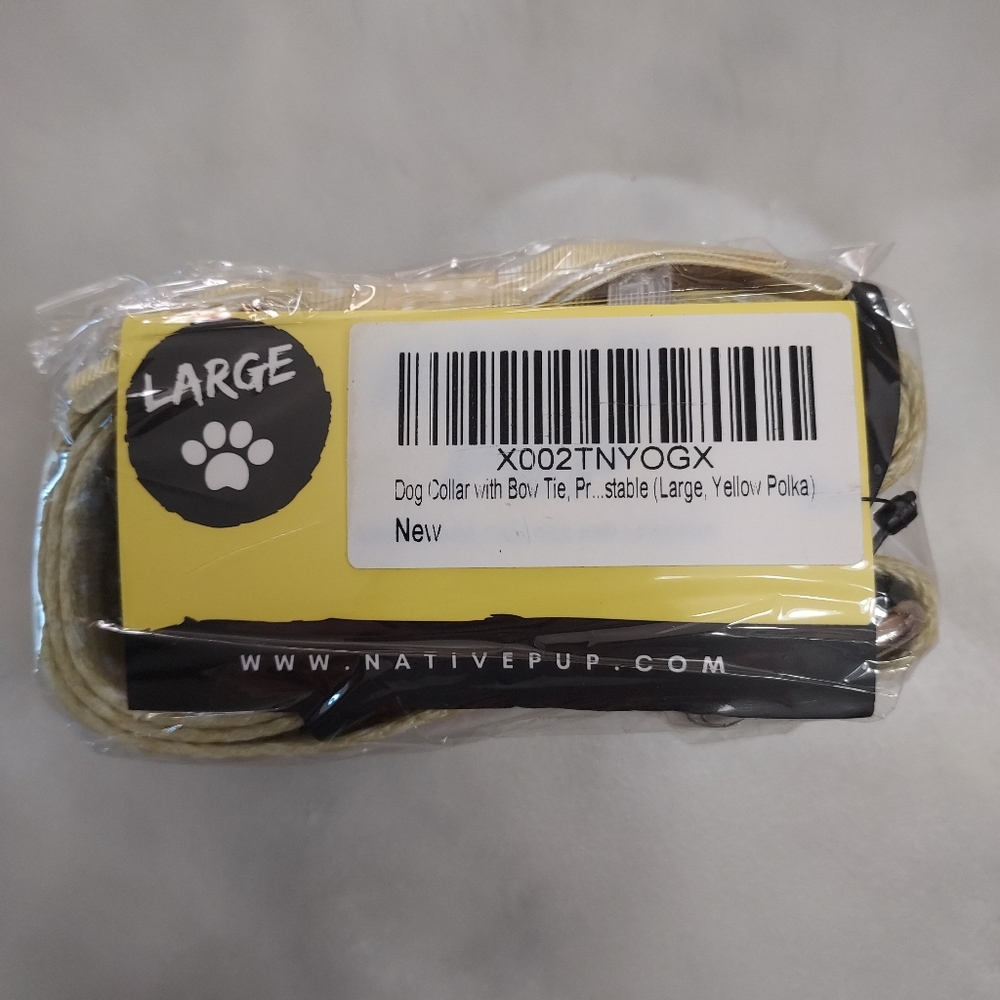 Native Pup Dog Collar With Bow  Size L